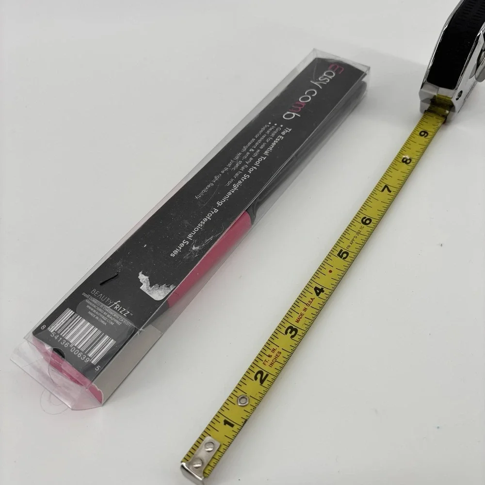 Hair‎ Straightening Flat Iron Comb for Knotty Hair Styling Pink New